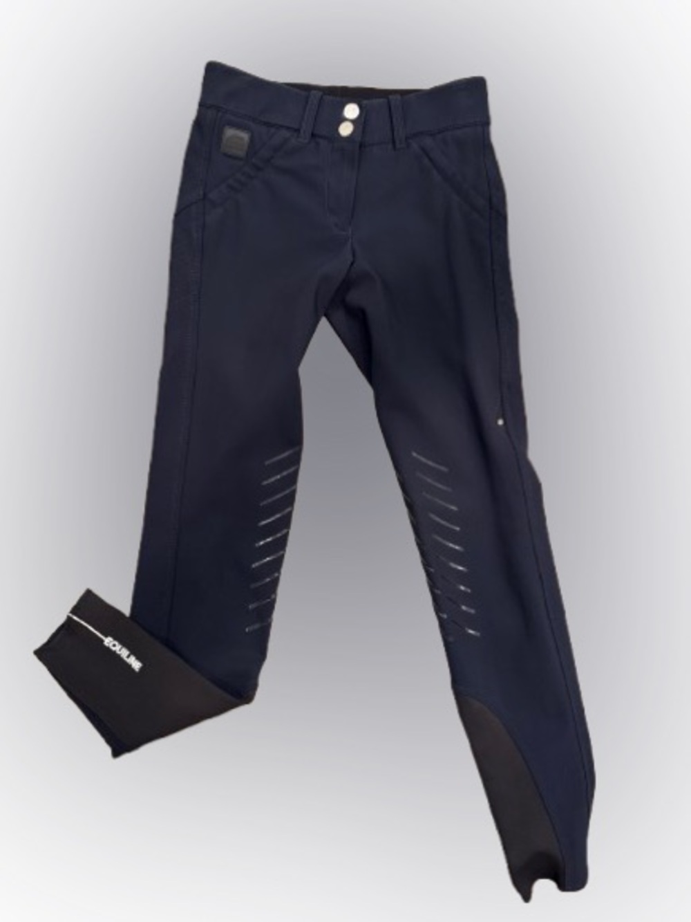 Equiline “Commessa” Breeches – Navy – Knee Grip, Size IT 40 / US 4